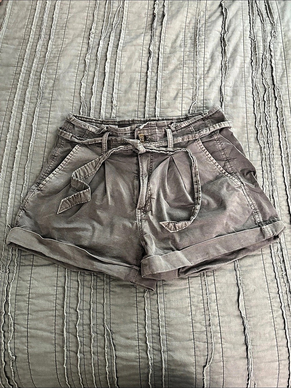 American Eagle Women's Gray/green Shorts Size 2